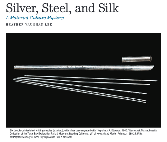 New in Print: A mysterious set of silver knitting needles